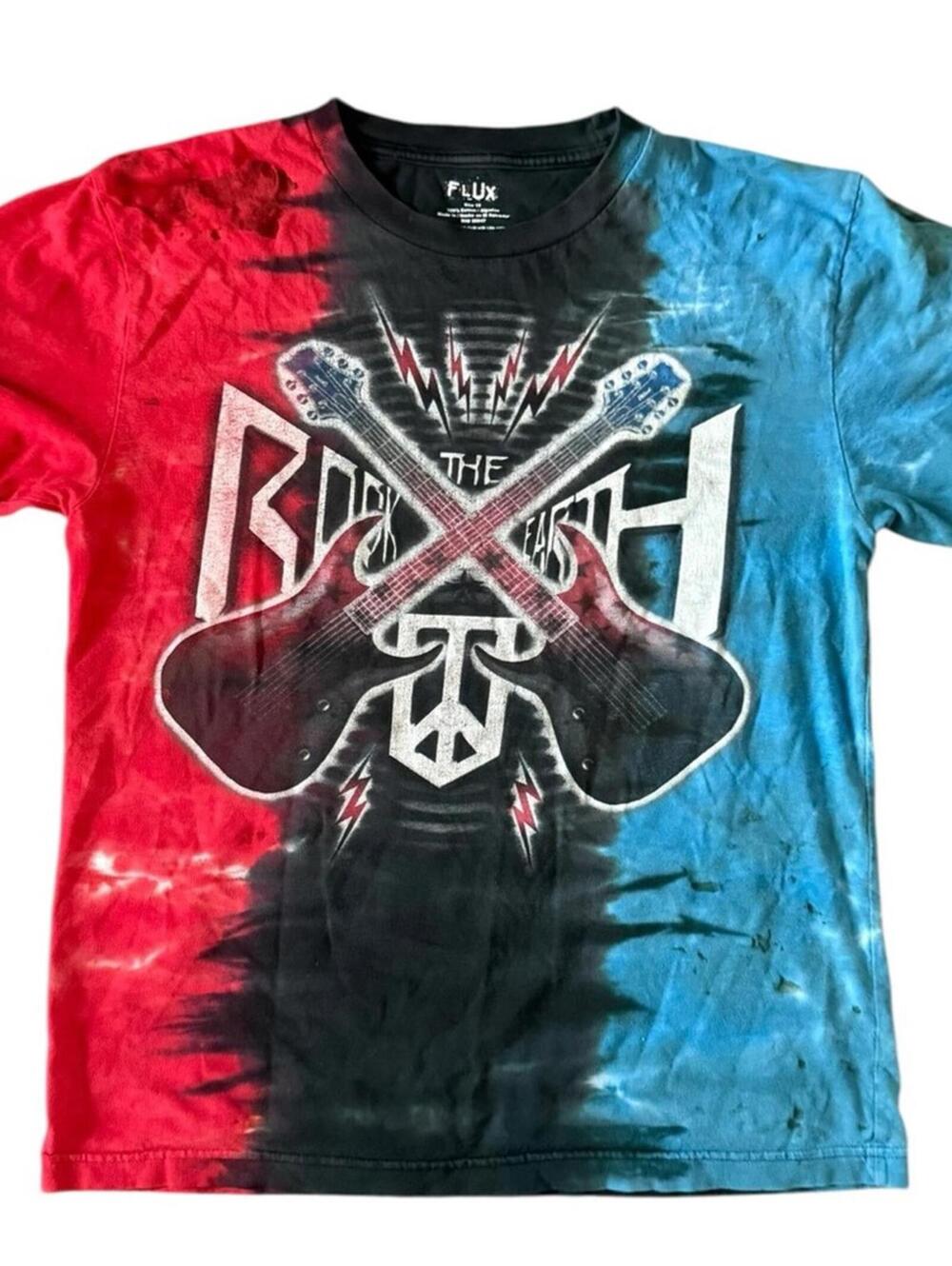 Flux Rock the Earth Tie-Dye Graphic Tee – Fits Adult Medium